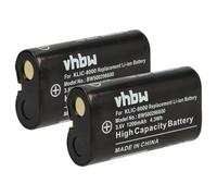 vhbw 2x batteria compatibile con Jay-Tech JAY-Cam i4800 fotocamera digitale DSLR (1200mAh, 3,6V, Li-Ion)