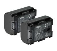 vhbw 2x batteria compatibile con JVC GZ-EX210, GZ-EX210BU, GZ-EX215, GZ-EX250 videocamera camcorder (800mAh, 3,6V, Li-Ion) con infochip