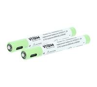 vhbw 2x batteria compatibile con Ledlenser P4R Core torcia, lampada da elmetto (650mAh, 3,7V, Li-Poly)