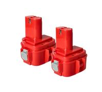 vhbw 2x Batteria compatibile con Makita 6227D, 6227DW, 6227DWBE, 6227DWE, 6227DWLE, 6270D, 6270DWAE, 6270DWALE attrezzi da lavoro (1500mAh NiMH 12V)