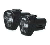 vhbw 2x batteria compatibile con Metabo Combo Set 2.2 10.8 V Quick Pro, Combo Set 2.1 10.8 V Quick Pro utensile (2000 mAh, Li-Ion, 10,8 V)