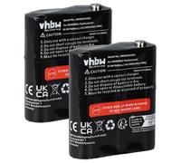 vhbw 2x batteria compatibile con Motorola Talkabout T6500R, T6510, T800, T6500, T6530, T82, T82 Extreme radio (1500mAh, 3,6V, NiMH)