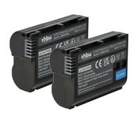 vhbw 2x batteria compatibile con Nikon D800, D7000, D7100, D610, D7200, D750, D500, D600, D7500, D780 fotocamera (1400mAh, 7V, Li-Ion), infochip