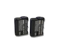 vhbw 2x batteria compatibile con Nikon D800, D7000, D800E, D810, D7200, D750, D500, D7500, D8000, D780 fotocamera (2000mAh, 7V, Li-Ion), infochip
