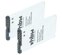 vhbw 2x batteria compatibile con Nokia 5800 Navigation Edition, 5230, 5800 | per 5800T telefono fisso cordless (1300mAh, 3,7V, Li-Ion)