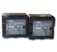 vhbw 2x batteria compatibile con Panasonic HC-X900M, HC-X909, HC-X929 videocamera camcorder (1100mAh, 7,2V, Li-Ion) con infochip