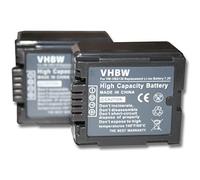 vhbw 2x Batteria compatibile con Panasonic HDC-SD200, HDC-SD300, HDC-SD600, HDC-SD707 videocamera camcorder (1000mAh, 7,2V, Li-Ion) con infochip