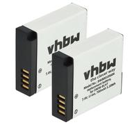 vhbw 2x batteria compatibile con Panasonic Lumix DC-GX800K, DC-GX800, DC-GX850, DC-GX880 fotocamera (600mAh, 7,2V, Li-Ion), infochip