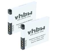 vhbw 2x batteria compatibile con Panasonic Lumix DMC-FH10P, DMC-FS50K, DMC-FS50P, DMC-FH10V, DMC-FS50 fotocamera (500mAh, 3,6V, Li-Ion)