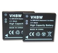 vhbw 2x batteria compatibile con Panasonic Lumix DMC-FH6, DMC-FH5V, DMC-FH6K, DMC-FH5K, DMC-FH5S, DMC-FH5N fotocamera (550mAh, 3,7V, Li-Ion)