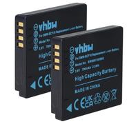 vhbw 2x batteria compatibile con Panasonic Lumix DMC-FT4, DMC-FX60, DMC-FX550, DMC-FX580, DMC-FX40, DMC-FX48 fotocamera (1000mAh, 3,6V, Li-Ion)