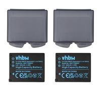 vhbw 2x batteria compatibile con Panasonic Lumix DMC-TZ4, DMC-TZ3, DMC-TZ11, DMC-TZ2, DMC-TZ1, DMC-TZ15 fotocamera (650mAh, 3,6V, Li-Ion)