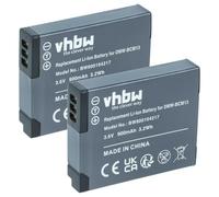 vhbw 2x batteria compatibile con Panasonic Lumix DMC-TZ56, DMC-TZ40, DMC-TZ41, DMC-FT5, DMC-TS5, DMC-FT7 fotocamera (900mAh, 3,6V, Li-Ion)