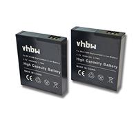 vhbw 2x batteria compatibile con Rollei Actioncam 230, 410, 240, 400 videocamera camcorder (1000mAh, 3,7V, Li-Ion)
