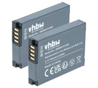 vhbw 2x batteria compatibile con Samsung Digimax WB2000, ST5000, ST1000, WB5500, WB5000, ST5500, WB100, WB1000 fotocamera (700mAh, 3,6V, Li-Ion)