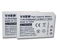 vhbw 2x batteria compatibile con Sanyo Xacti DMC-FE30, DMX-HD1, DMX-HD1E, DMX-HD1EX videocamera camcorder (600mAh, 3,7V, Li-Ion)