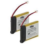 vhbw 2x batteria compatibile con Sena SF1, SMH-20S, 10S, SMH-10S, 20S, SF2, SF3 auricolari cuffie wireless (650mAh, 3,7V, Li-Poly)