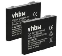 vhbw 2x batteria compatibile con Siemens A58, C65, C70, C72, A31, AX72, C71 | per C66, C75, C81, AX75, C65V telefono fisso cordless (750mAh, 3,7V, Li-Ion)