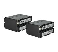 vhbw 2x batteria sostituisce Sony NP-F930, NP-F950, NP-F970 per videocamera camcorder (6000mAh, 7,2V, Li-Ion)
