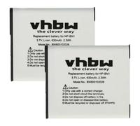 vhbw 2x batteria compatibile con Sony Cybershot DSC-W690, DSC-W730, DSC-WX100, DSC-W830, DSC-W710, DSC-W810 fotocamera (600mAh, 3,6V, Li-Ion)
