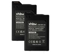 vhbw 2x batteria compatibile con Sony PSP-1006, PSP-1004, PSP-1000KCW, PSP-1001 console di gioco (1600mAh, 3,7V, Li-Ion)