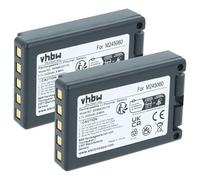 vhbw 2x batteria compatibile con Teleradio PN-T19, TG-T11 Radiocomando Industriale, Telecomando (2400mAh, 3,7V, Li-Ion) - Nero