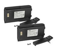 vhbw 2x batteria compatibile con TYT/Tytera MD-446, MD-380 radio (2000mAh, 7,4V, Li-Ion) + clip