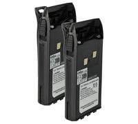 vhbw 2x batteria compatibile con Wouxun KG-801E, KG-816, KG-818, KG-819, KG-UV2D radio (1700mAh, 7,4V, Li-Ion) + clip