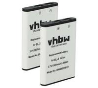 vhbw 2x batteria compatibile con Yaesu VX3 radio (1500mAh, 3,7V, Li-Ion)