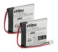 vhbw 2x batteria compatibile con Zafferano POLDINA MICRO, LD0490F3 lampada da tavolo, da comodino (1900mAh, 3,7V, Li-Poly)