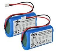 vhbw 2x batteria compatibile con Zafferano Poldina, Olivia Pro, Olivia, Olivia Mini lampada da tavolo, da comodino (4400mAh, 3,7V, Li-Ion)