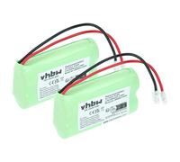 vhbw 2x Batteria pacco di 2x AA Mignon per diversi dispositivi (2000mAh, 2,4V, NiMH)