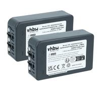 vhbw 2x batteria sostituisce Autec R0BATT00E12A0, LPM04 per Radiocomando Industriale, Telecomando (5000mAh, 7,4V, Li-Poly) - Nero