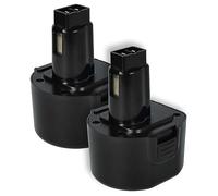 vhbw 2x batteria sostituisce Black & Decker A9242, A9265, A9272, A9274, A9251, FSB96, PS120, PS120A per attrezzo da lavoro (1500 mAh, NiMH, 9,6 V)