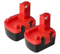 vhbw 2x batteria sostituisce Bosch 2 607 335 276, 2 607 335 432, 2 607 335 431, 2 607 335 418 per utensile elettrico (1500 mAh, NiMH, 14,4 V)