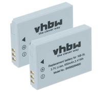 vhbw 2x batteria sostituisce Canon NB-5L per fotocamera (650mAh, 3,6V, Li-Ion)