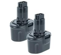 vhbw 2x batteria sostituisce DeWalt DE9057 per attrezzi da lavoro (2000 mAh, NiMH, 7,2 V)