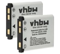 vhbw 2x batteria sostituisce Kodak Klic-7006, LB-012 per fotocamera (600mAh, 3,7V, Li-Ion)