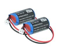 vhbw 2x batteria sostituisce Omron COMP-311, CJ1W-BAT01 per controlli industriali (850mAh, 3V, Li-MnO2)