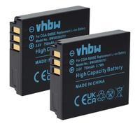 vhbw 2x batteria sostituisce Panasonic CGA-S005, DMW-BCC12, CGA-S005E/1B, CGA-S005E per fotocamera (750mAh, 3,6V, Li-Ion)
