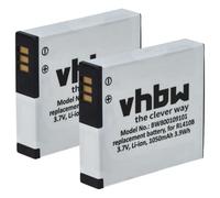 vhbw 2x batteria sostituisce Rollei AC 410-420, RL410B per videocamera camcorder (1000mAh, 3,7V, Li-Ion)
