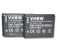 vhbw 2x batteria sostituisce Samsung EA-BP70A, SLB-70A, BP70a, BP-70a per fotocamera (500mAh, 3,6V, Li-Ion)