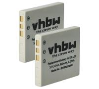 vhbw 2x batteria sostituisce Sanyo DB-L20, DB-L20A, DB-L20AEX per videocamera camcorder (550mAh, 3,6V, Li-Ion)