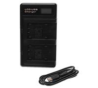 vhbw 2x caricatore duale compatibile con Panasonic HC-V700M, HC-V707, HDC-HS60, HDC-HS80, HDC-SD40, HDC-SD60 camera camcorder - Stazione di carica