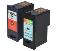 vhbw 2x cartucce sostituisce Lexmark 41a, 41, 43, 42a, 44XL, 42, 44 - nero, CMY (ricaricata)