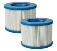 vhbw 2X Cartuccia filtrante Compatibile con Arebos 24 V 70 W Piscina - Filtro di Ricambio Blu/Bianco