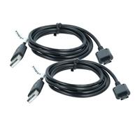vhbw 2x cavo dati USB compatibile con Elson EL470, EL520, EL550, EL570, EL590, EL380 cellulare - nero 100cm