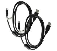 vhbw 2x cavo dati USB (da USB standard tipo A alla fotocamera) compatibile con Panasonic Lumix DMC-FZ30, DMC-FZ300 fotocamera, camcorder, 150 cm