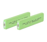 vhbw 2x celle batteria sostituisce Panasonic HHF-AZ01, HHF-1PSC per lettore CD/Minidisc (1100mAh, 1,2V, NiMH), button top, 7/5F6