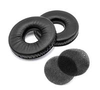 vhbw 2x cuscinetti auricolari di ricambio compatibile con AKG K141, K141M, K121, K121S, K121 Studio cuffie, headset, poliuretano nero, lucido